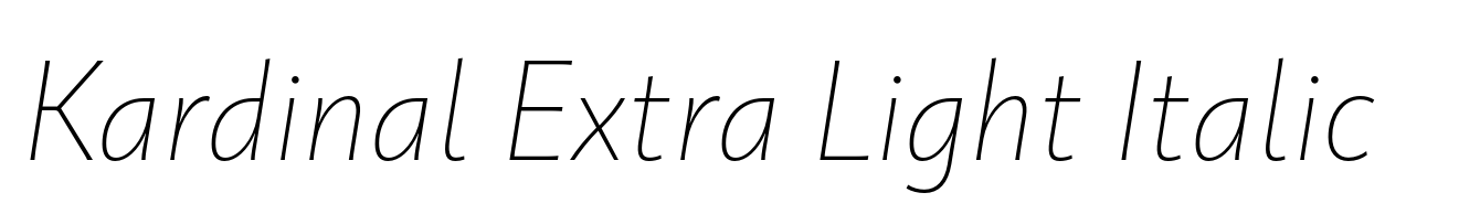 Kardinal Extra Light Italic